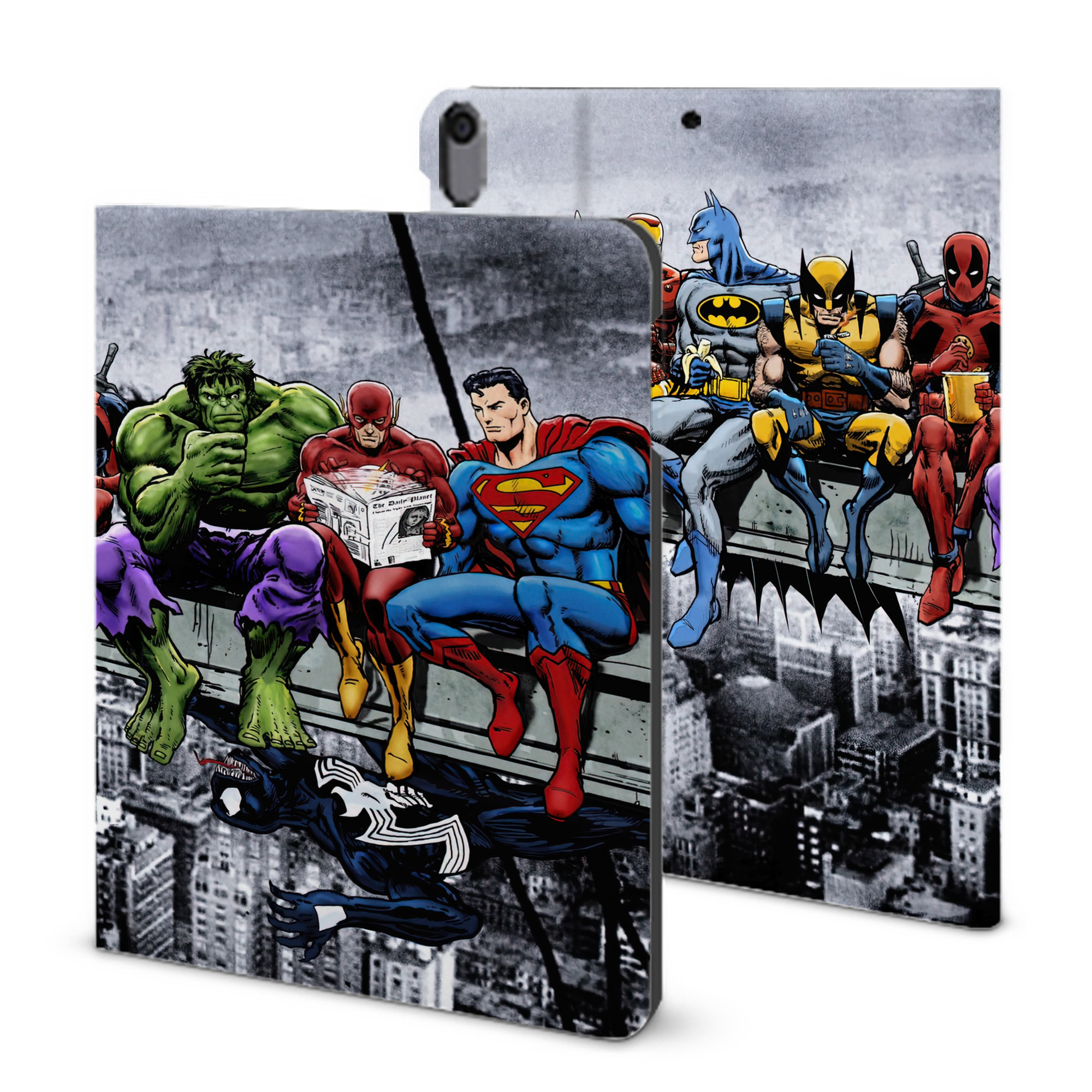 （画像用） Deadpool デッドプール IPad ケース ブック型 PUレザー TPU 耐衝撃 軽量 薄型 ペン収納なし 全面保護 IPad 各モデル対応